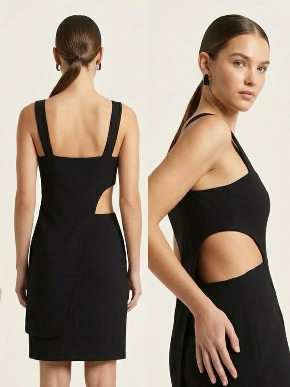 Opening Ceremony NWT Black Asymmetric Cut Out Sheath Dress, size 0